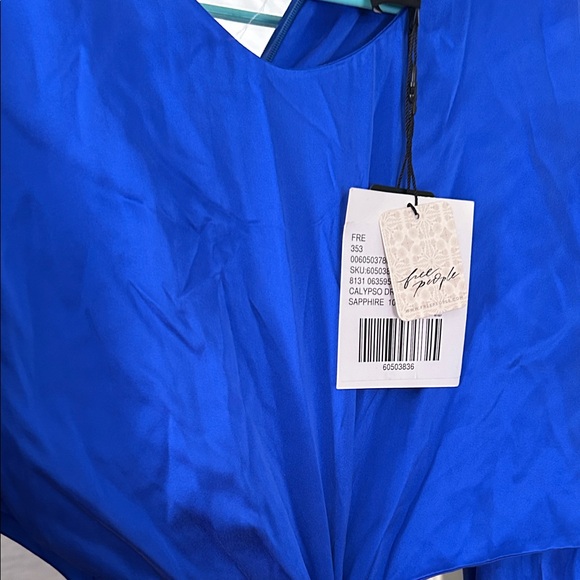 Free People Vibrant Blue Cut-Out Dress - Picture 4 of 9